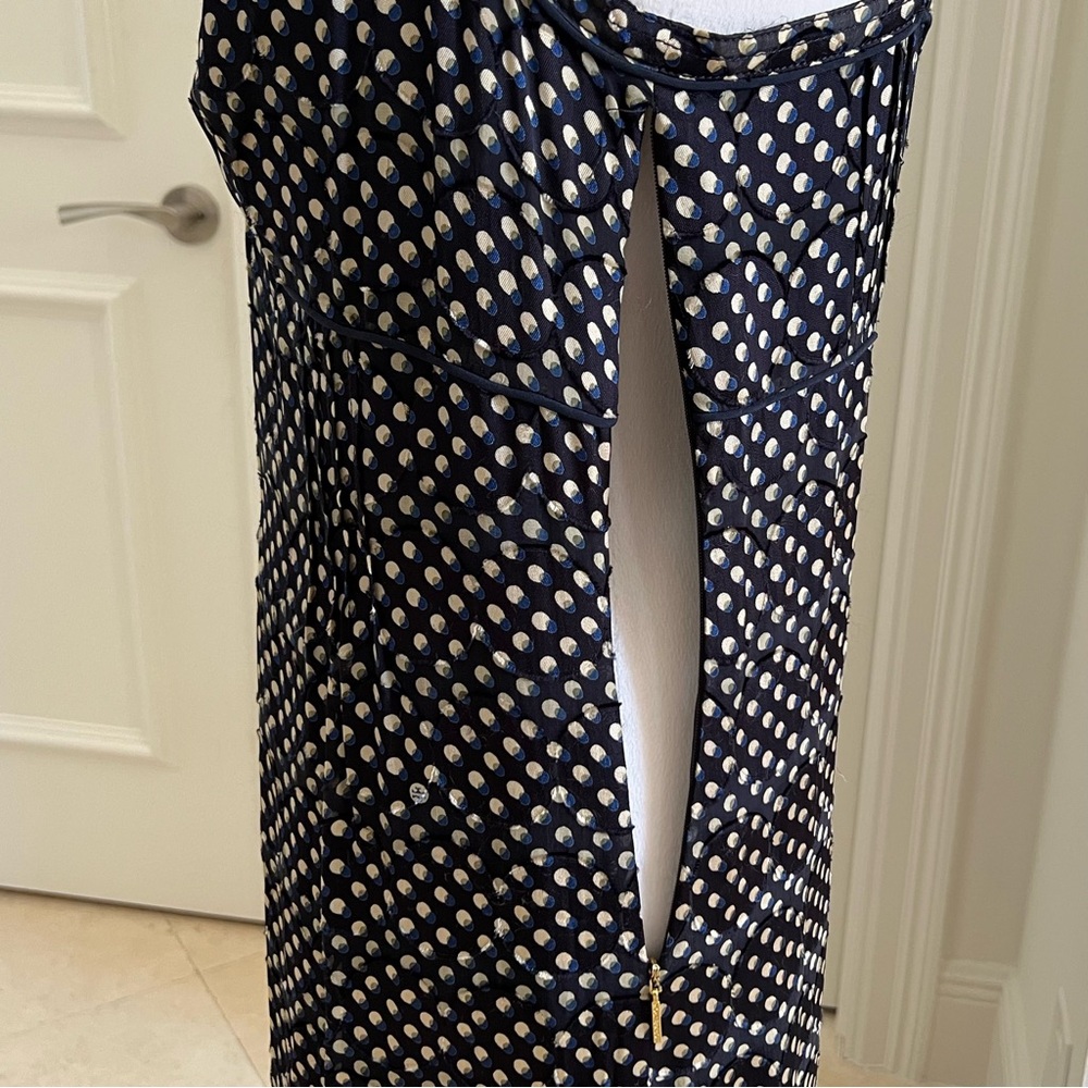 Tory Burch Silk Polka Dots Tea Length Dress with Shaw NWOT - Picture 9 of 15